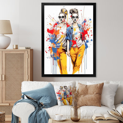 Jumeaux à la mode sur toile