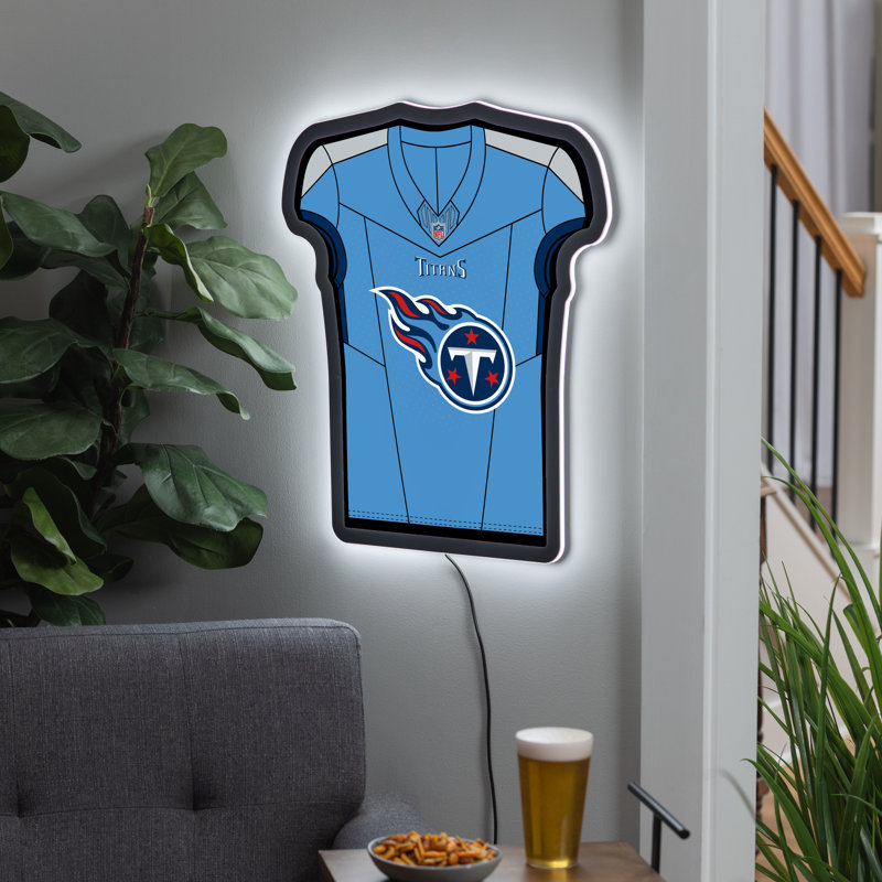Panneau mural lumineux en forme de chandail à DEL 23 po Tennessee Titans