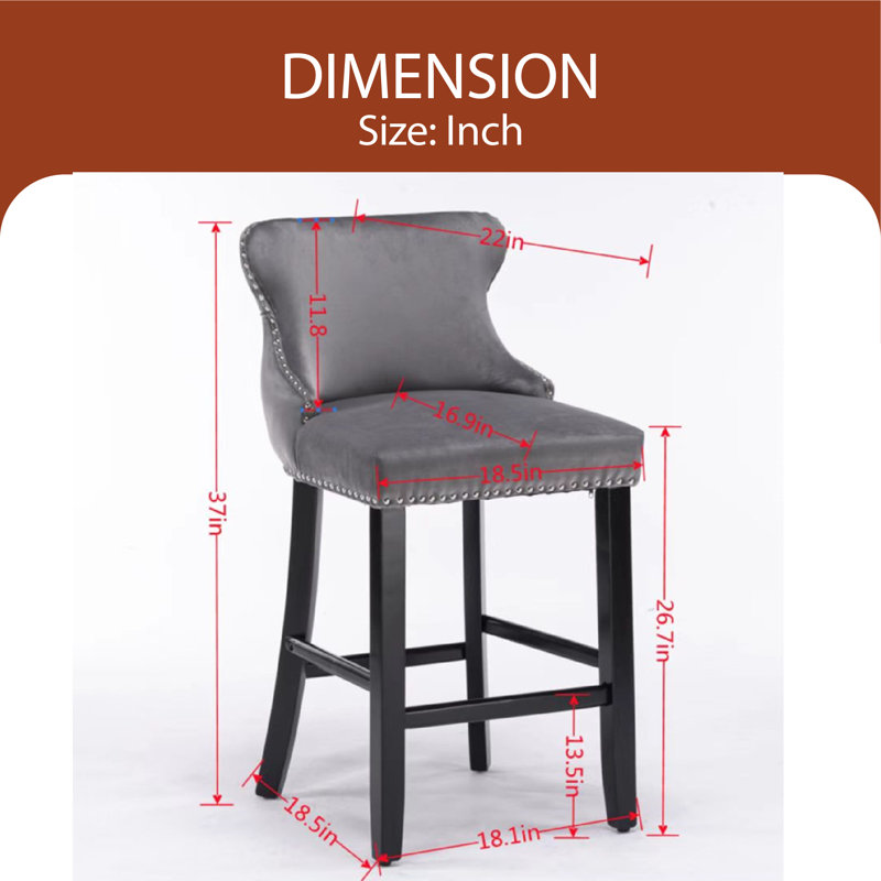 Jeena Upholstered Counter Stool, Beige