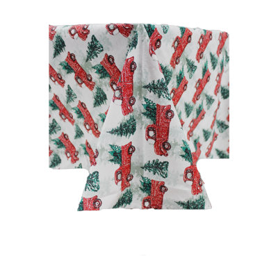 Cotton Table Cloth (Red Truck With Tree)