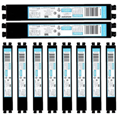 ICN2P32N, 120-277V, 50-60Hz Input Frequency, Solid Wire Type, Instant Start Centium Electronic Fluorescent Ballast for 2 F32T8 Lamp Type, Indoor/Outdoor Use with Automatic Restart Ballast Box, 10 Pack