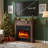 36" Freestanding Electric Fireplace With Mantel-121935706