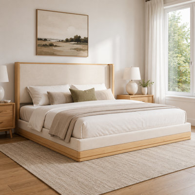 Lit plateforme tapissier Modern Queen