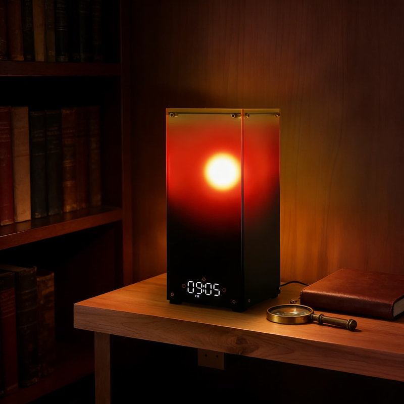 Lampe de table à intensité variable Sunset & Sunrise avec 6 bruits blancs, une télécommande tactile, une minuterie pour la chambre, le bureau et la détente