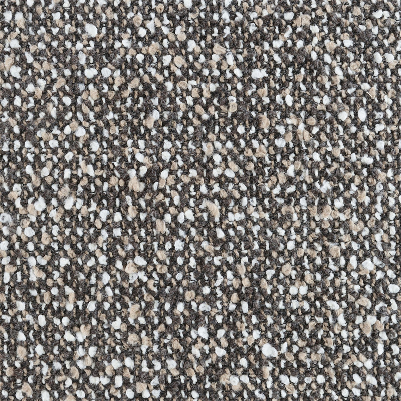 Fauteuil d'appoint en tweed brun et gris Livia