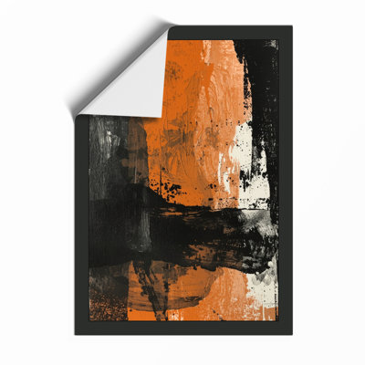 Gestural Forms Abstract - Framed Print
