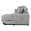 Canapé-lit en L en velours côtelé gris, rembourré avec style, assise et dossier confortables, structure en bois franc robuste, méridienne convertible, repose-pieds en forme d'arc pour canapé modulaire gris doux au toucher, modulaire, haut-764221274