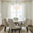 Bertan 4-Light White Modern Drum Fabric Linen Chandelier