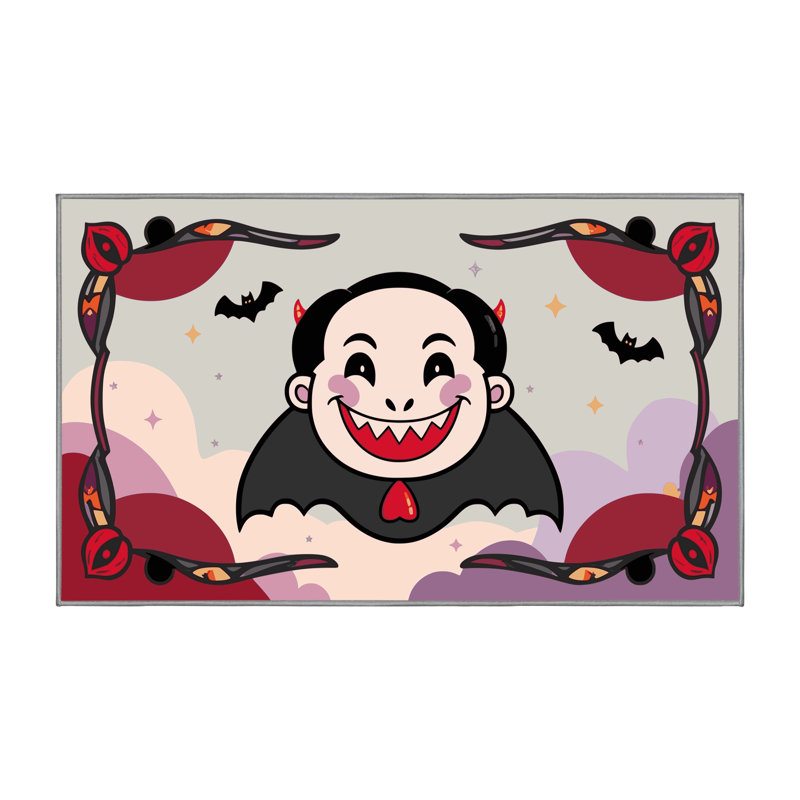 Tapis de vacances d'Halloween The Holiday Aisle®, Rectangle 6 pi x 9 pi