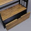 Solid Wood 2-tier Small Bookshelf With Drawer