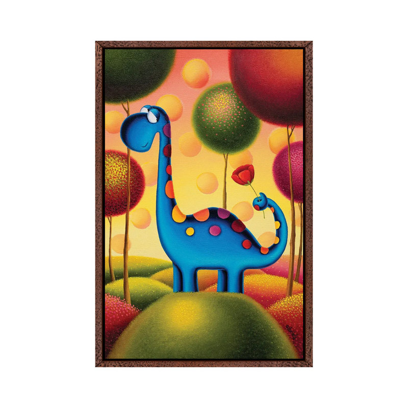 Dreamland by Gabriela Elgaafary - Painting on Canvas, 66.04 cm H x 45.72 cm W, Classic Brown Wood Framed
