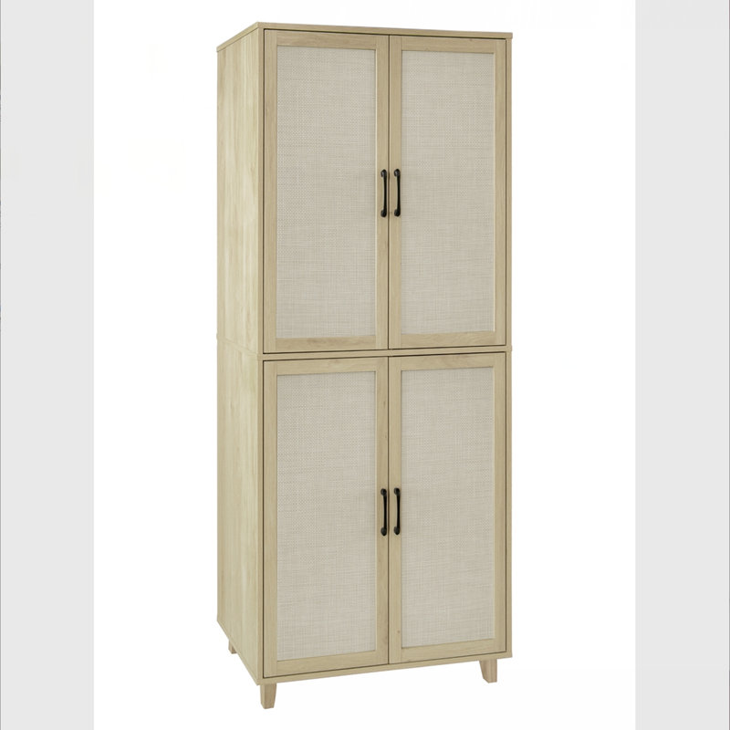 Ardes 30'' Wide 6 - Shelf Storage Cabinet, Natural