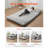 Boneless Folding Sofa Bed Foldable Couch Bed with Washable Cover Dark Grey (Full)