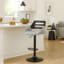 Tabouret de bar pivotant à hauteur réglable avec base en métal et bois-1935923532-1935923531