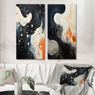 Wrought Studio™ Deep Marine Scenes Modern Collage - Abstract Collages Canvas Prints Set Of 2
