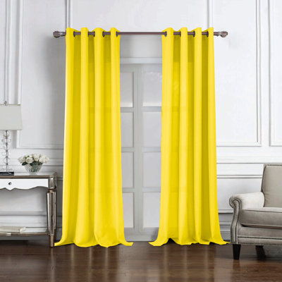 Cole Textured Semi Sheer Window Curtain Panel