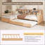 Lit de jour simple en L en forme de L avec lit gigogne sous le lit-927451665