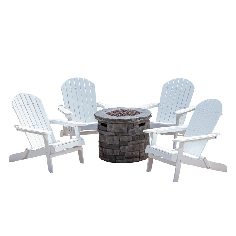 Nash Acacia 4 - Person Patio Conversation Set, White