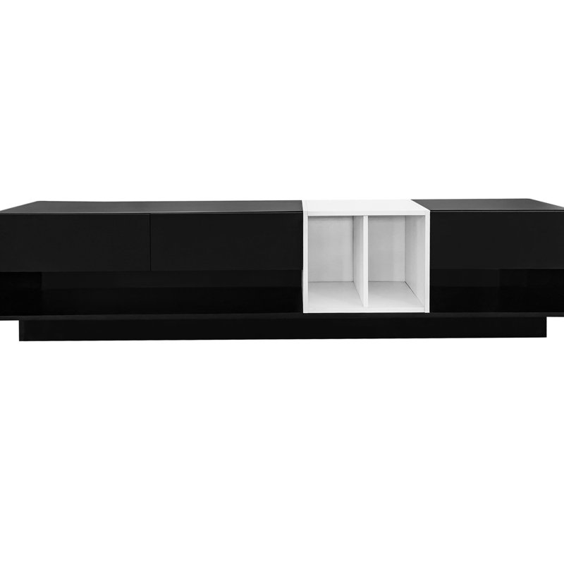 Élégante console de télévision avec amplement d'espace de rangement: pour téléviseur de 80 po ou moins