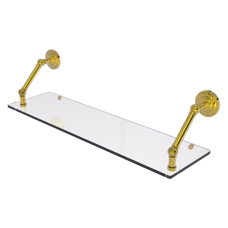 Jhene Bracket Shelf, Polished Brass, 8" H x 30" W x 8" D