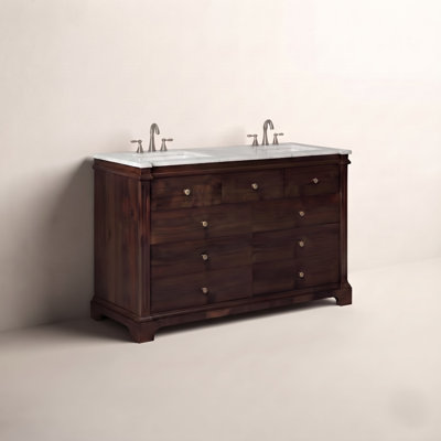 Abygail 72'' Carrara Marble Double Bathroom Vanity