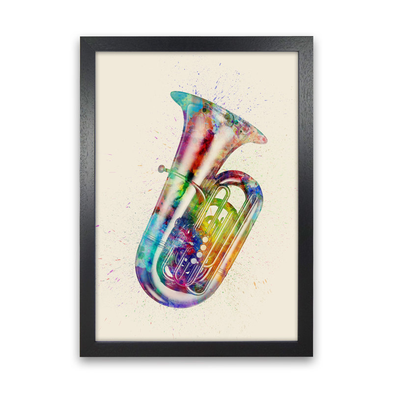 Tuba by Michael Tompsett - Print, Black Framed, 63cm H x 46cm W x 3cm D
