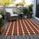 Machine Washable Indoor/Outdoor Xhevrie Red Rug