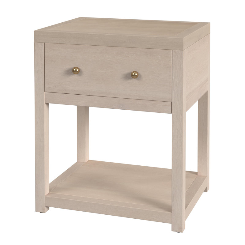 Celine 21" 1-Drawer Nightstand, Antique Taupe