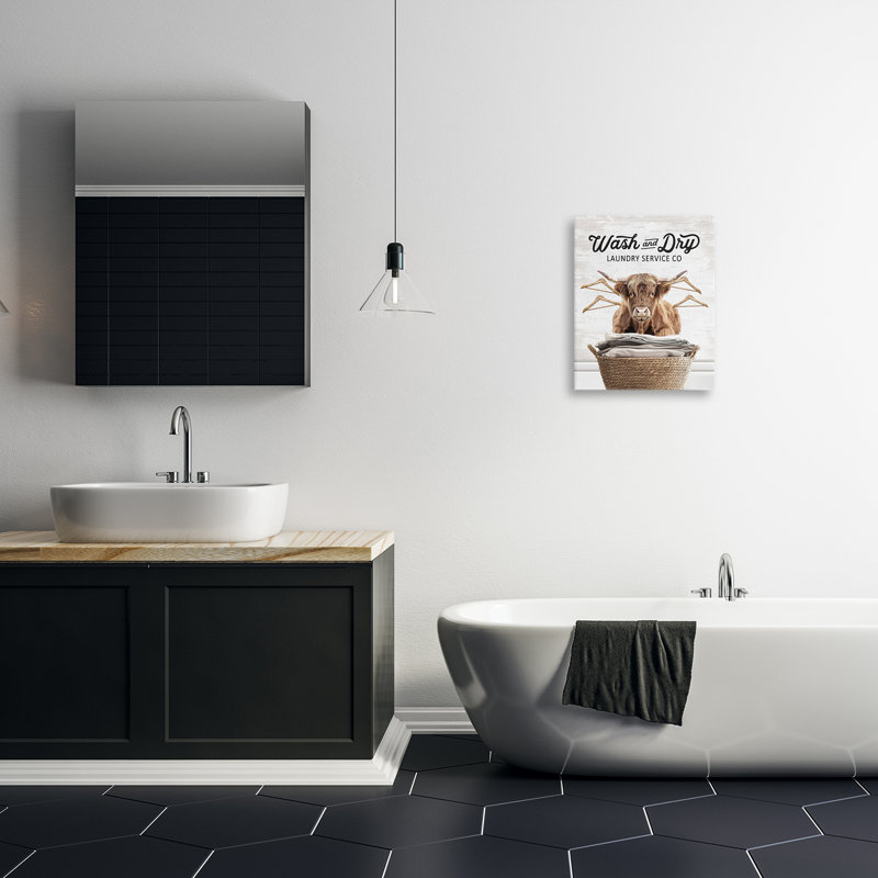 Toile de bovins Wash & Dry classique, design par lettré et doublé, H 20 po x l 16 po