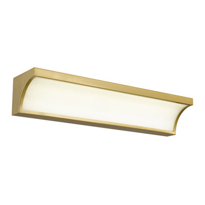 Barre d'éclairage de meuble-lavabo moderne / contemporaine 24 pouces à DEL intégrée en laiton antique