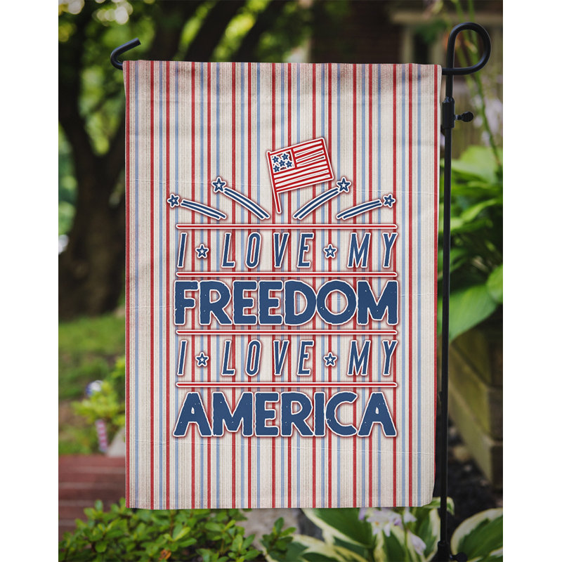 Freedom Double Sided 15'' H x 11'' W Polyester Garden Flag