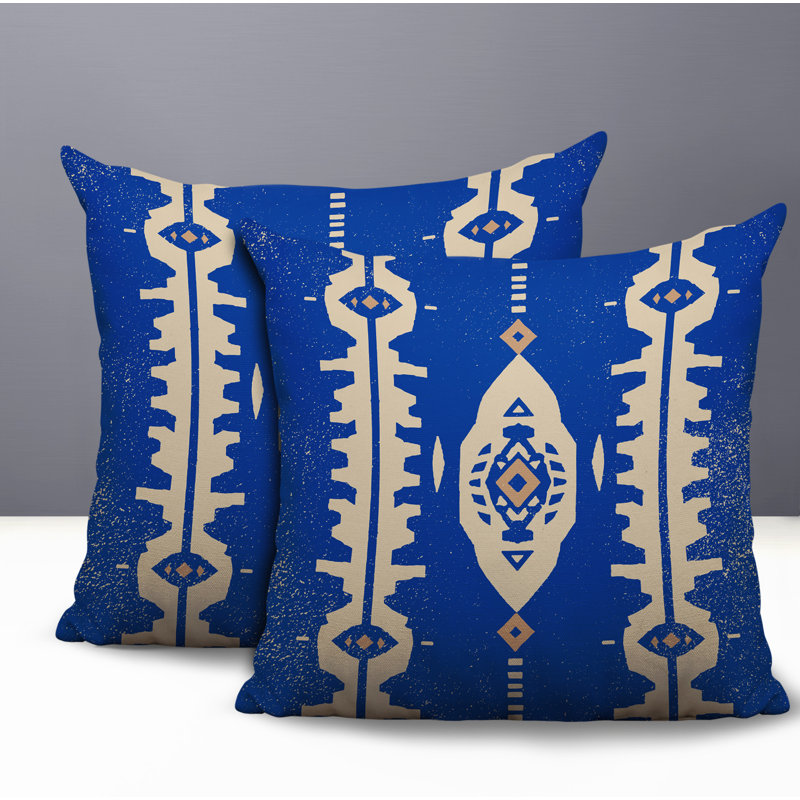 Oreiller réversible intérieur / extérieur Tallu, Bleu, 20 x 20