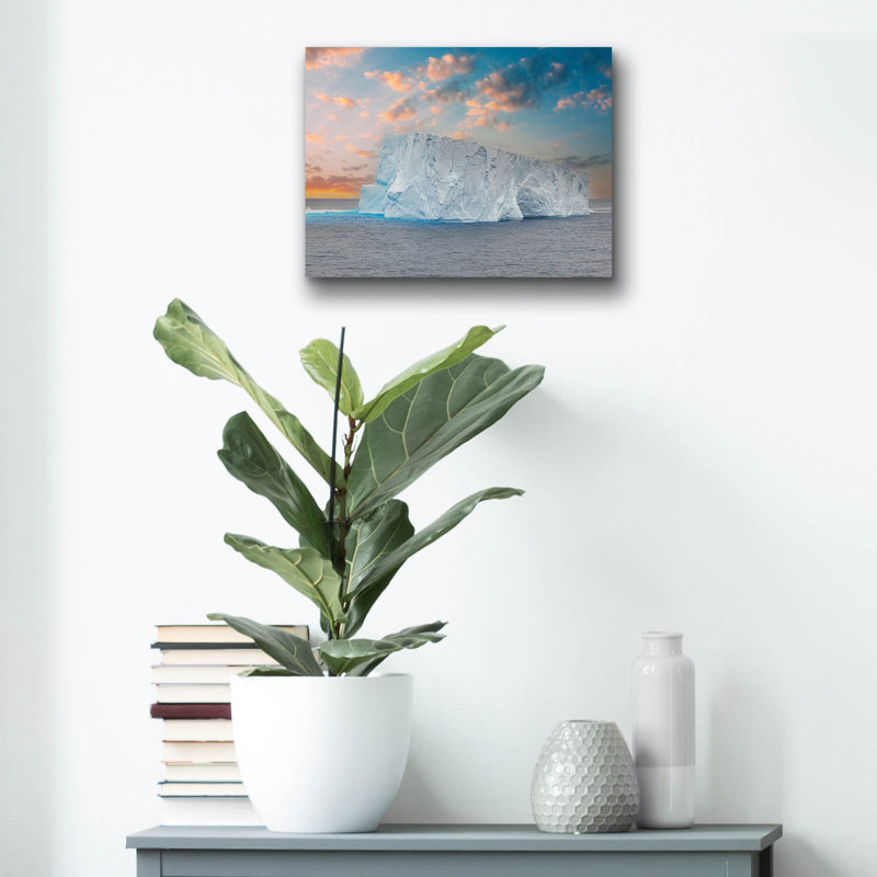  «Antarctica Ice II» par Richard, art mural en verre acrylique, 16 po x 12 po