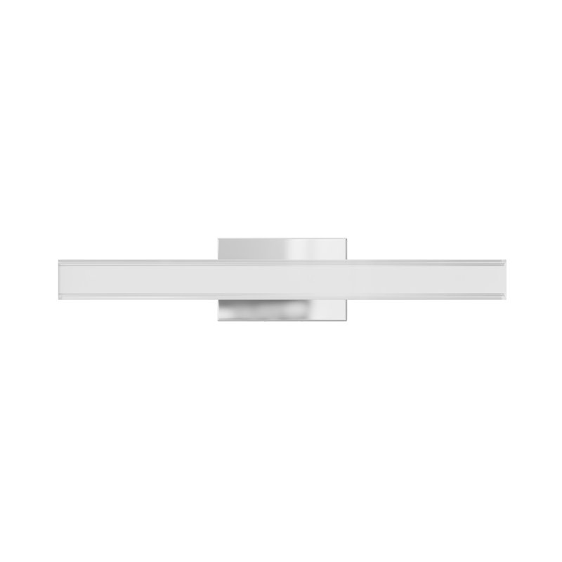 Luminaire de meuble-lavabo linéaire intégré en chrome poli à DEL 24 po Phase 6, 24", Chrome poli