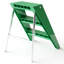 Cadre pliable multi-fonctionnel pour l'intérieur de maison en forme de Z olive, pliable pour l'espace de vie principal, surface de glissement, table d'appoint, tabouret ou petite bibliothèque, fabriqué en ABS + acier Q235, tréteaux-439725253