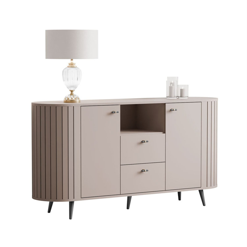 150cm Sideboard, Cashmire/Black