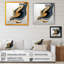 Art liquide noir, blanc et or III - peinture sur toile-1185142181-1185142180