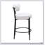 Ensemble de 2 tabourets modernes de hauteur comptoir, siège rembourré de 26 pouces avec pieds et repose-pieds en métal noir pour un repas confortable