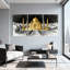 Ensemble de 3 impressions sur toile Taj Mahal Night Sky Reflection-1757898774