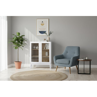 Palms Display Cabinet (White)