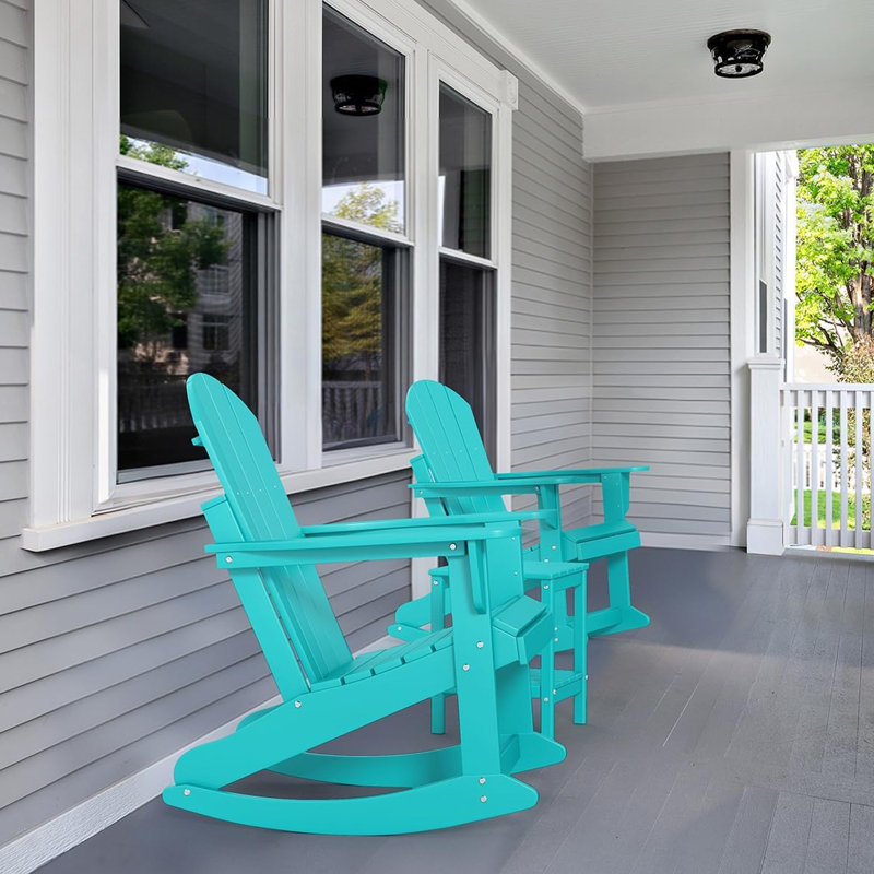 All Weather Adirondack Rocking Chair, Teal