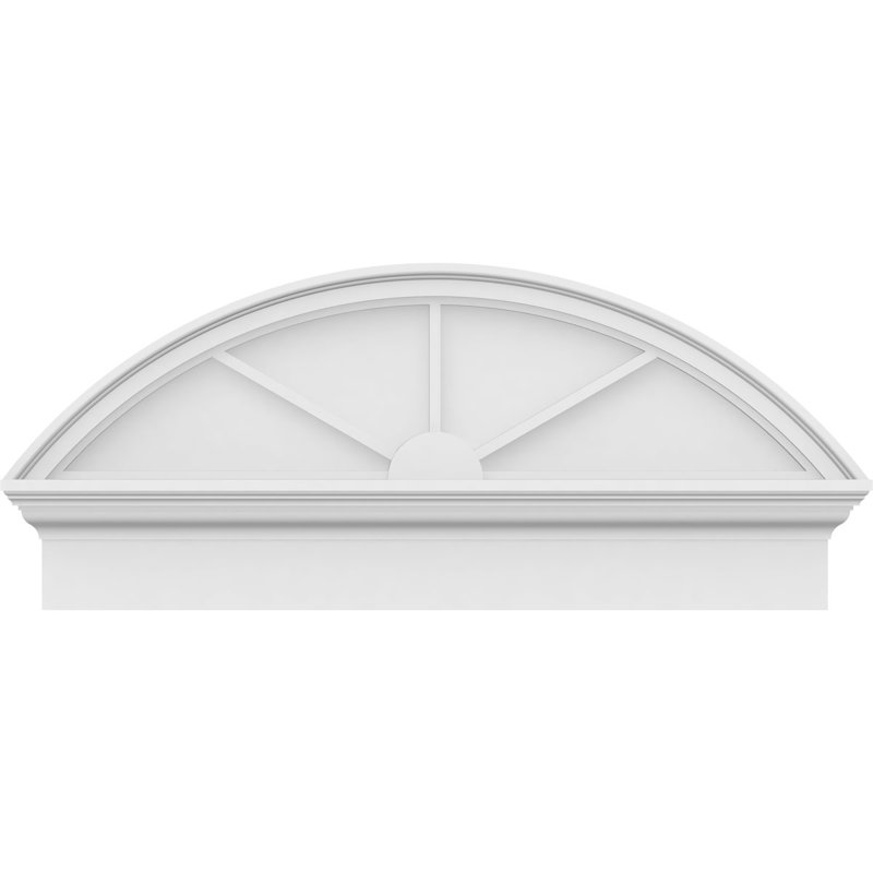 x 2-3 / 4 "P à arche de segment architectural 3 branches en PVC de qualité architecturale, H 15 7/8 po x l 36 po x P 2 3/4 po