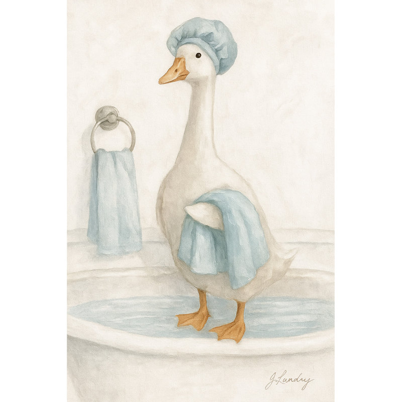"Canard trempé et stylisé", reproduction sur toile tendue