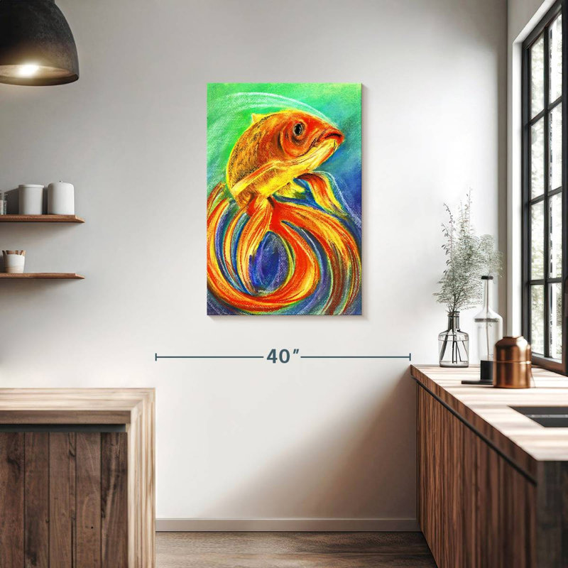 Brampt Gold Betta Fish, 36" H x 24" W