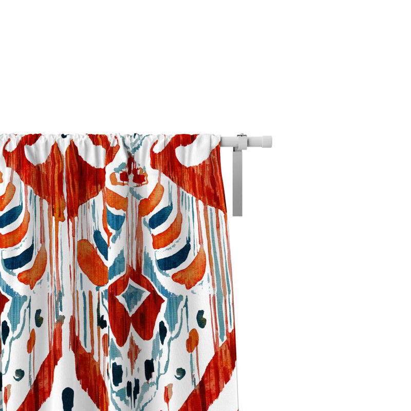 Panneaux de rideaux semi-transparents Ikat, L 20 po x L 61 po