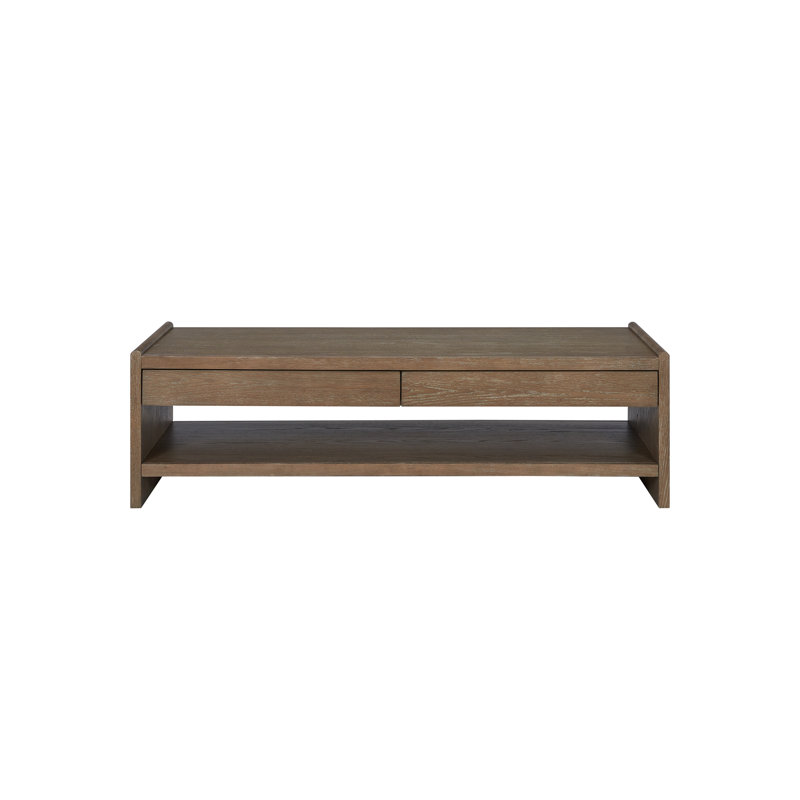Marielle Daxton Cocktail Table with 2 Soft-Close Drawers & Lower Shelf