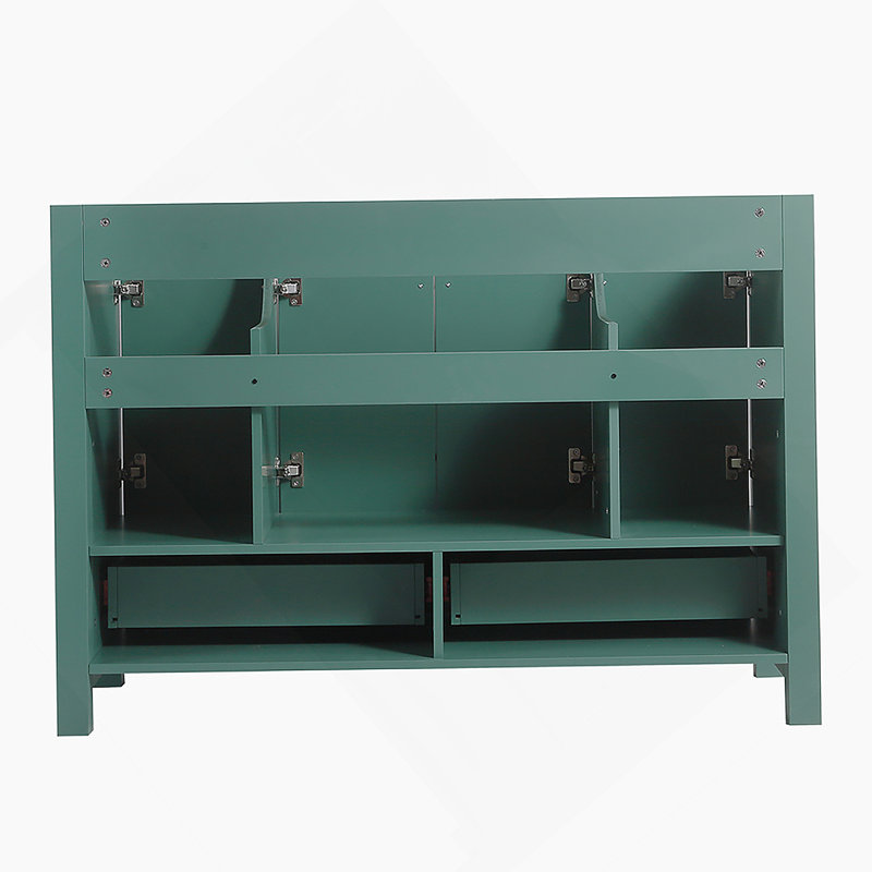 Base de meuble-lavabo 48 po, armoire de rangement - 4 portes à fermeture douce et 2 tiroirs, Vert