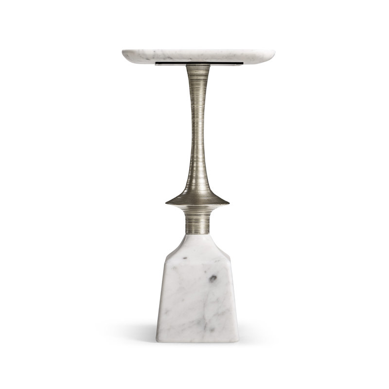 JC Modern Stone Harbor Martini Table, White, White