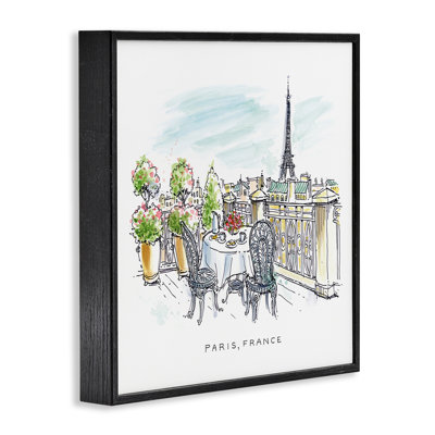 Paris France Overlook Framed Giclee Art, design by Angela Steahling