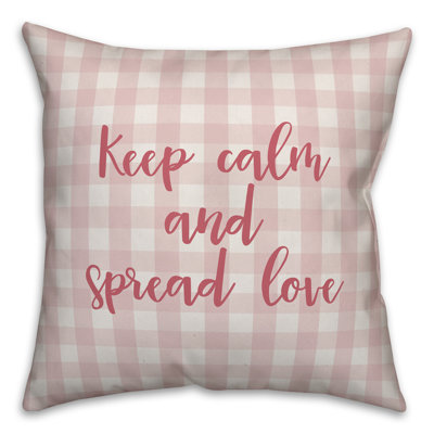  Coussin Keep Keep Calm and Spread Love